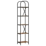 vidaXL Étagère Chêne fumé 40 x 30 x 183 cm Bois d'ingénierie