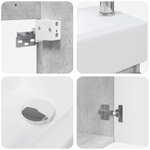 vidaXL Meuble de salle de bain avec robinet Gris béton