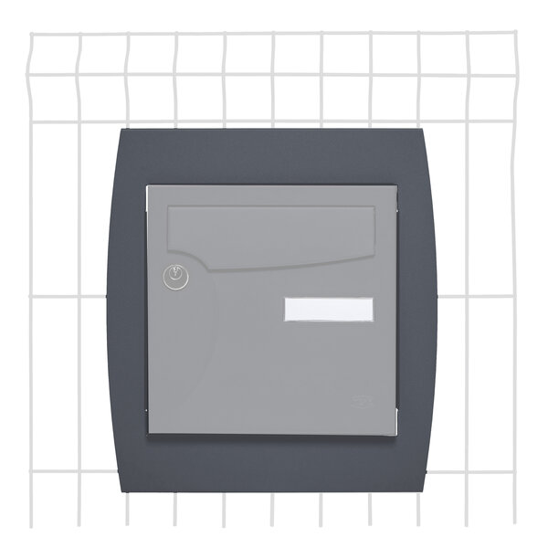 Support grillage rigide & palissade gris anthr. Mat sablé ral 7016ms