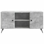 vidaXL Meuble TV Gris béton 102 x 34 5 x 50 cm Bois d'ingénierie
