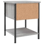 vidaXL Table de chevet sonoma gris 34x35 5x45 cm bois d'ingénierie