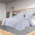 vidaXL Ensemble de housse de couette Gris 220x240 cm Coton