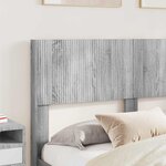 vidaXL Cadre de lit avec rangement et tête de lit Sonoma gris