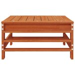 vidaXL Repose-pieds de jardin Pin massif Pin brun ciré