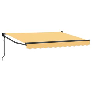 vidaXL Auvent rétractable Sable 3 5 x 2 m Polyester et métal