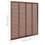 vidaXL Clôture à persiennes WPC 180x180 cm Marron