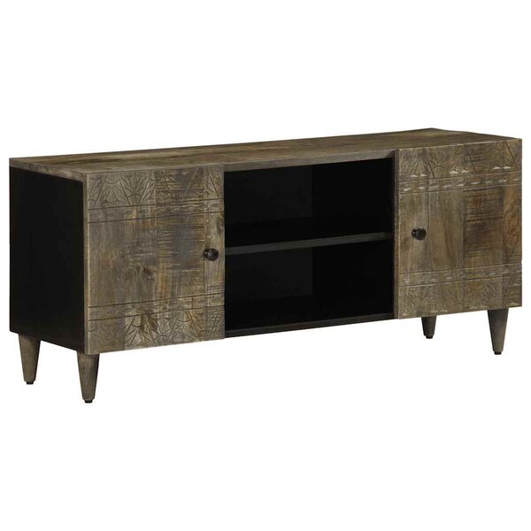 vidaXL Meuble TV gris clair 105x33 5x46 cm bois massif de manguier