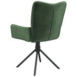 vidaXL Chaises pivotantes à manger lot de 2 Vert foncé Velours