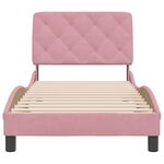 vidaXL Cadre de lit sans matelas rose 90x190 cm velours