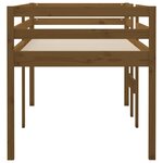 vidaXL Lit haut Marron miel 90x200 cm Bois de pin massif