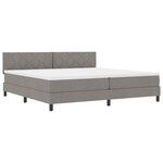 vidaXL Lit boxspring avec matelas Taupe 200 x 200 cm tissu
