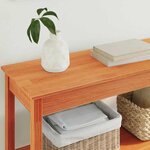 vidaXL Table console Marron cire 110 x 40 x 75 cm Bois massif en pin