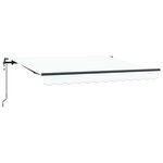 vidaXL Auvent Rétractable Blanc 250 x 200 cm tissu