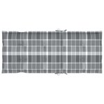 Vidaxl chaises de jardin 2 pièces avec coussins à carreaux gris teck