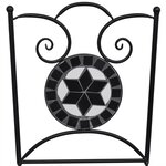 vidaXL Mobilier de bistro 3 Pièces Carreaux céramiques Noir et blanc
