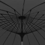 vidaXL Parasol d'extérieur avec mât en aluminium 270 cm noir