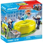 PLAYMOBIL 71465 - Pompiers avec coussin de sauvetage