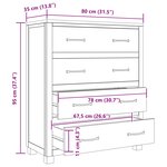 vidaXL Armoire avec tiroir avec stockage Marron Bois d'ingénierie