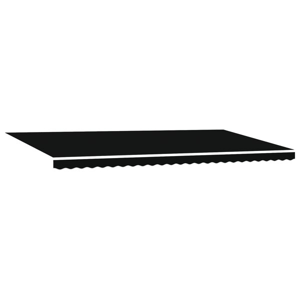 vidaXL Tissu de remplacement de store pour cadre 6x3 m noir