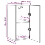 vidaXL Meubles TV 2 Pièces Blanc et chêne sonoma Bois d’ingénierie