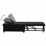 vidaXL Canapé-lit Noir 67 x 194 x 38 cm Velours