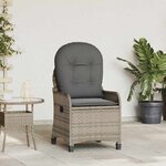 vidaXL Fauteuil inclinable Gris 56 x 66 x 95 cm polyrotin
