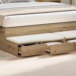 vidaXL Tiroirs de lit avec tiroir Chêne artisanal 150 x 36 5 x 16 5 cm