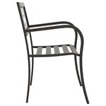 vidaXL Banc de jardin 125 cm Acier Noir