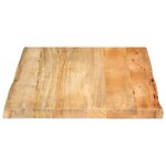 vidaXL Dessus de table 70x60x2 5 cm bord vivant bois massif manguier