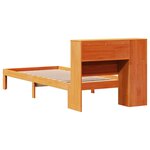 vidaXL Lit bibliothèque sans matelas cire marron 100x200 cm pin massif