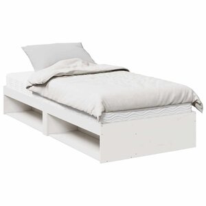 vidaXL Lit de jour avec matelas blanc 90x200 cm bois de pin massif