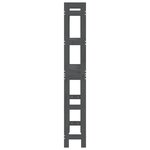vidaXL Étagère de toilette Gris 63x26x171 cm Bois de pin massif