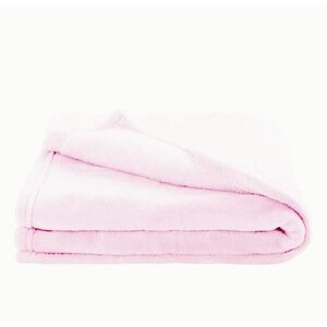 Couverture enfant en microfibre rose - 100 x 150 cm