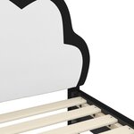 vidaXL Cadre de lit avec tête de lit Noir 90 x 190 cm PU