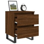 vidaXL Table de chevet chêne marron 40x35x50 cm bois d’ingénierie