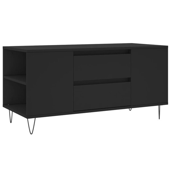 vidaXL Table basse noir 102x44 5x50 cm bois d'ingénierie