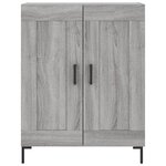 vidaXL Buffet haut Sonoma gris 69 5x34x180 cm Bois d'ingénierie