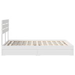 vidaXL Lit de Rangement Blanc 140 x 190 cm Bois d'ingénierie