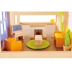 Salon média pour maison de poupée hape e3452