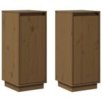vidaXL Buffets 2 Pièces Marron miel 31 5x34x75 cm Bois massif de pin