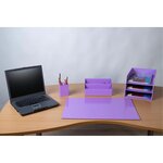 Corbeille À Courrier Combo 3 Niveaux Carton Aquarel - Mauve - X 4 - Exacompta