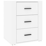 vidaXL Table de chevet Blanc 50x36x60 cm Bois d'ingénierie