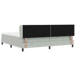 vidaXL Lit à ressorts avec matelas Gris clair 200 x 200 cm Velours