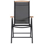 vidaXL Chaises de jardin pliables lot de 6 Textilène Noir