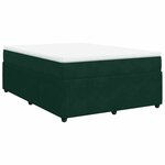 vidaXL Sommier à lattes de lit et matelas Vert foncé 160x200cm Velours