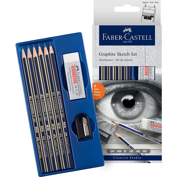 Set de dessin Goldfaber graphite 8 pièces FABER-CASTELL