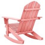 vidaXL Chaise à bascule de jardin Adirondack bois de sapin massif rose