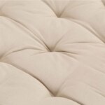 vidaXL Coussin de plancher de palette Coton 120x40x7 cm Beige