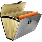 Valisette Trieur Carton Pélliculé 16 compartiments Soufflets 11 cm Noir FAST