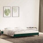 vidaXL Cadre de lit sans matelas vert foncé 180x210 cm velours